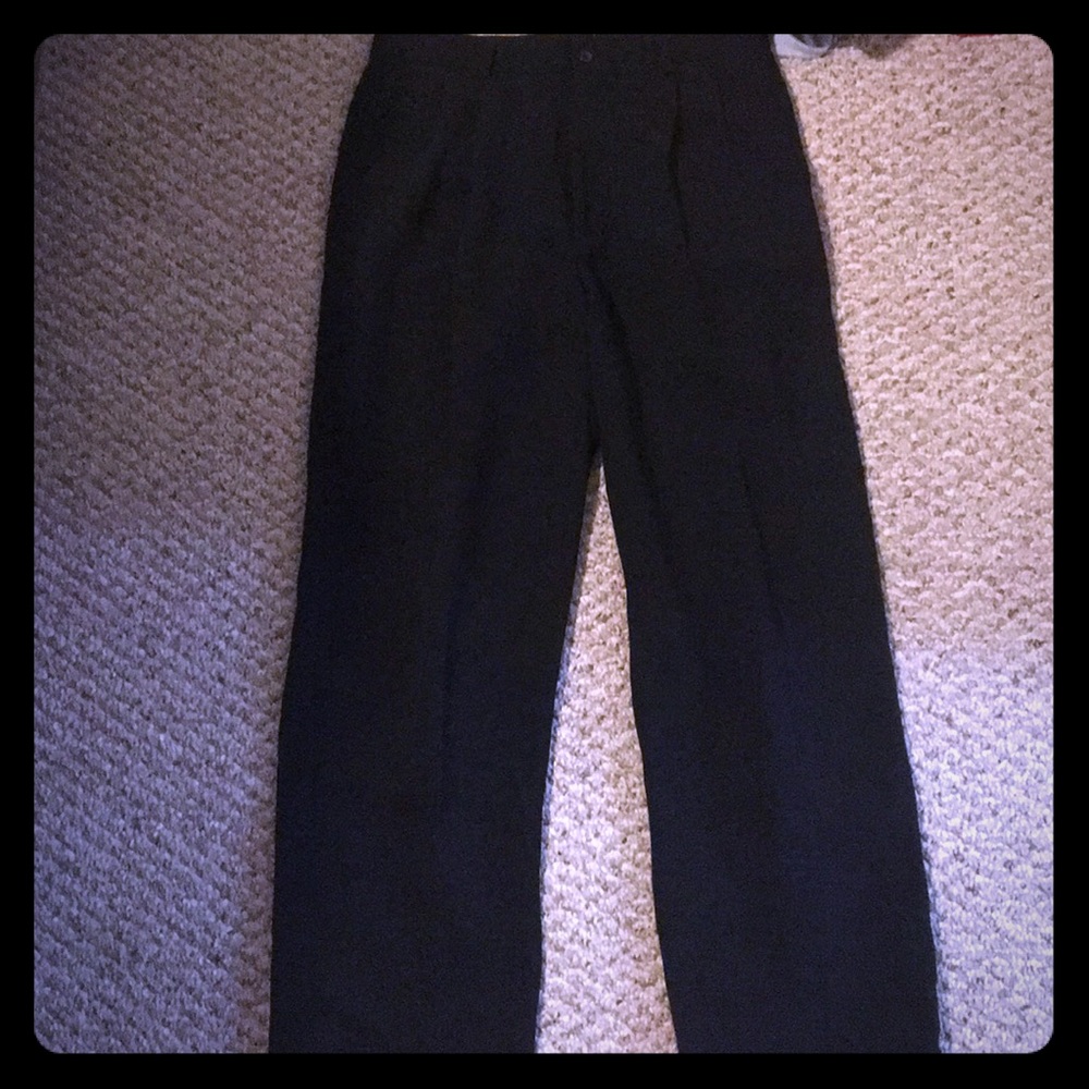 NWOT Claiborne 33x30 cuffed black dress pants